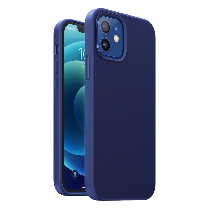 Ugreen Custodia protettiva in silicone Custodia flessibile in silicone per iPhone 12 mini blu navy