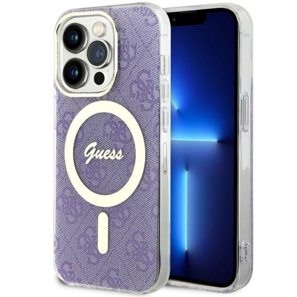 Case Guess GUHMP14LH4STU iPhone 14 Pro 6.1" purple/purple hardcase 4G MagSafe Case