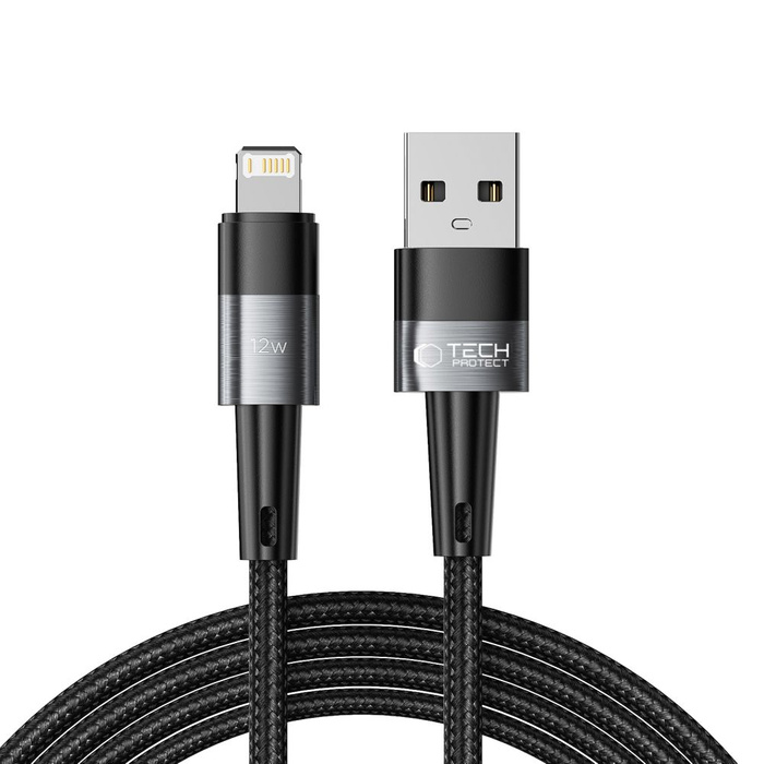 CABLE TECH-PROTECT ULTRABOOST LIGHTNING 12W/2.4A 200CM GRIS