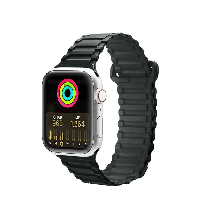 Řemínek Dux Ducis Strap (Armor Version) řemínek Apple Watch SE, 8, 7, 6, 5, 4, 3, 2, 1 (41, 40, 38 mm) silikonový magnetic náramek zelený