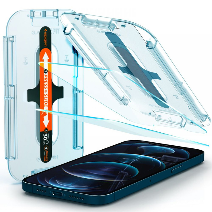 Tempered Glass Spigen iPhone 12 Pro Max Glas.tr "ez Fit" 2-pack 