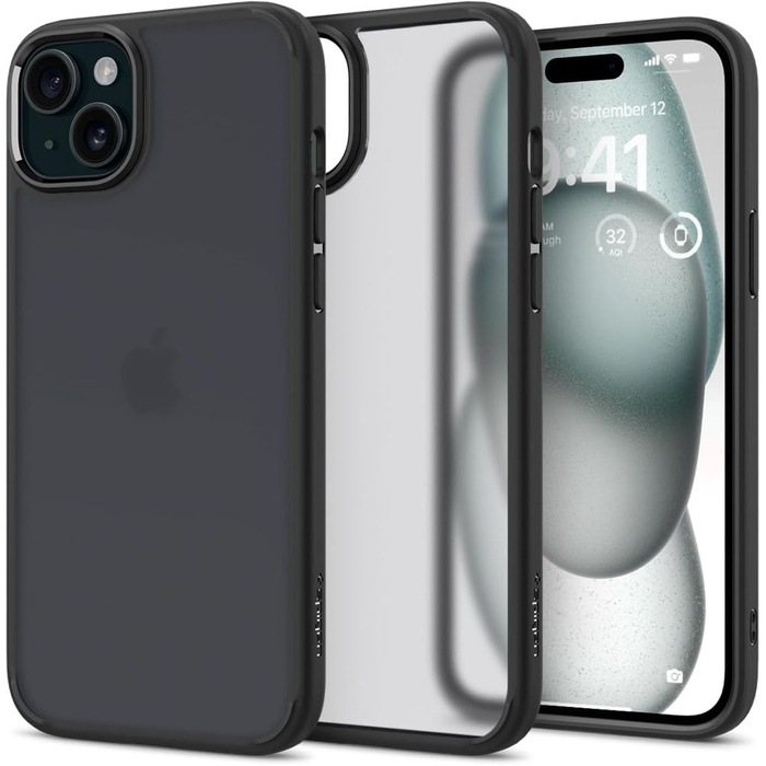 Obal Spigen Ultra Hybrid iPhone 15 Frost Black Case