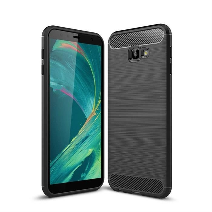 Cover Cover Samsung Galaxy J4+ Plus 2018 Carbon Silicone