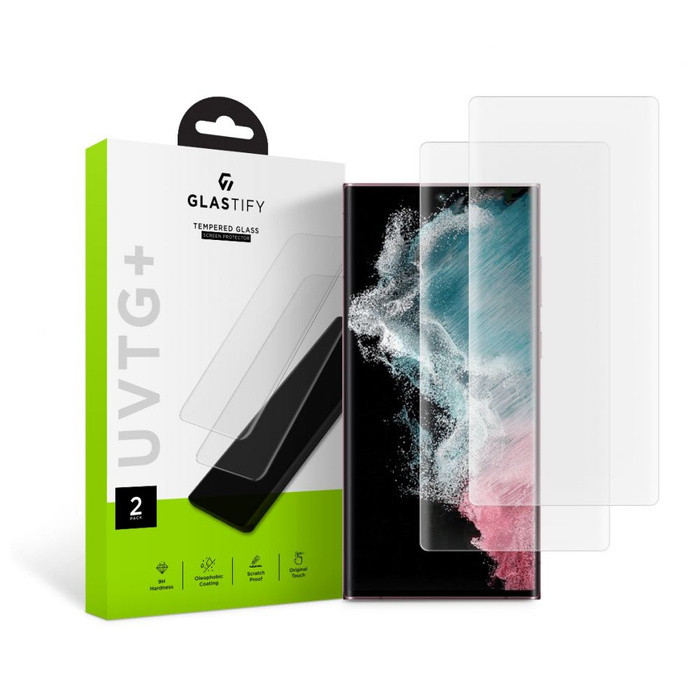 Tempered Glass GLASTIFY UVTG+ 2ER-PACK GALAXY S22 ULTRA