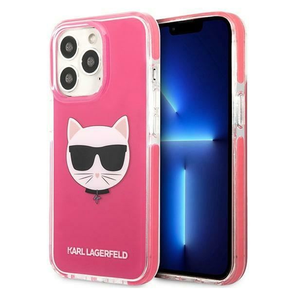 Case KARL LAGERFELD Apple iPhone 13 13 Pro Choupette Head Fuchsia Pink Hardcase