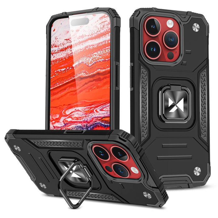 Coque iPhone 15 Pro Ring Armor Wozinsky Ring Armor – Noire