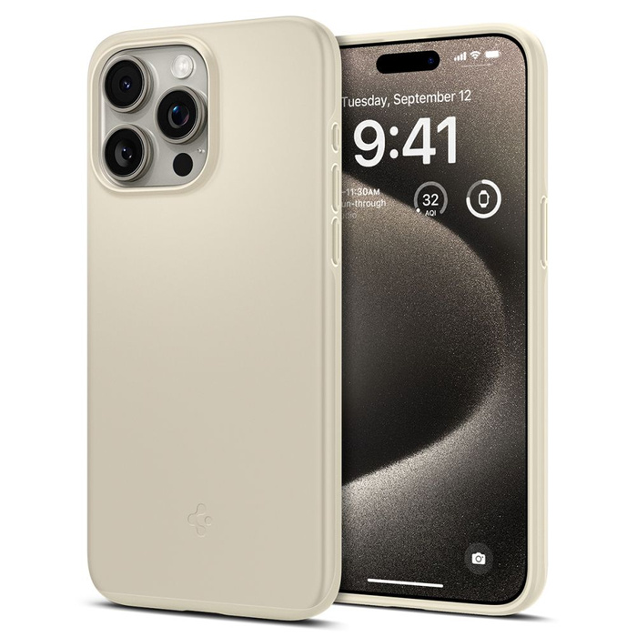 Obal Spigen Thin Fit iPhone 15 Pro Max Mute Beige Case