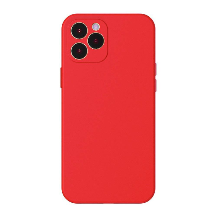 Baseus Liquid Silica Gel Case Flexible gel case iPhone 12 Pro Max Bright red (WIAPIPH67N-YT09)