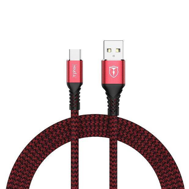 Cable T-PHOX JAGGER TYPE-C RED 1M ; 2.4A