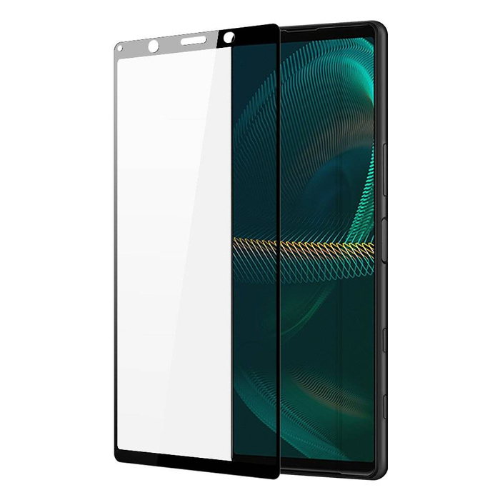 Dux Ducis 10D Tempered Glass 9H celoobrazovkové tvrzené sklo s rámečkem Sony Xperia 5 III černá (vhodné pro pouzdro)