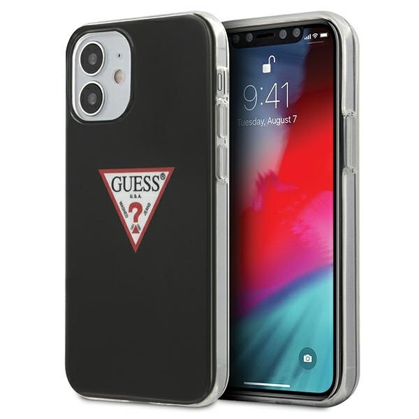 Case GUESS Apple iPhone 12 Mini Triangle Collection Black Hardcase