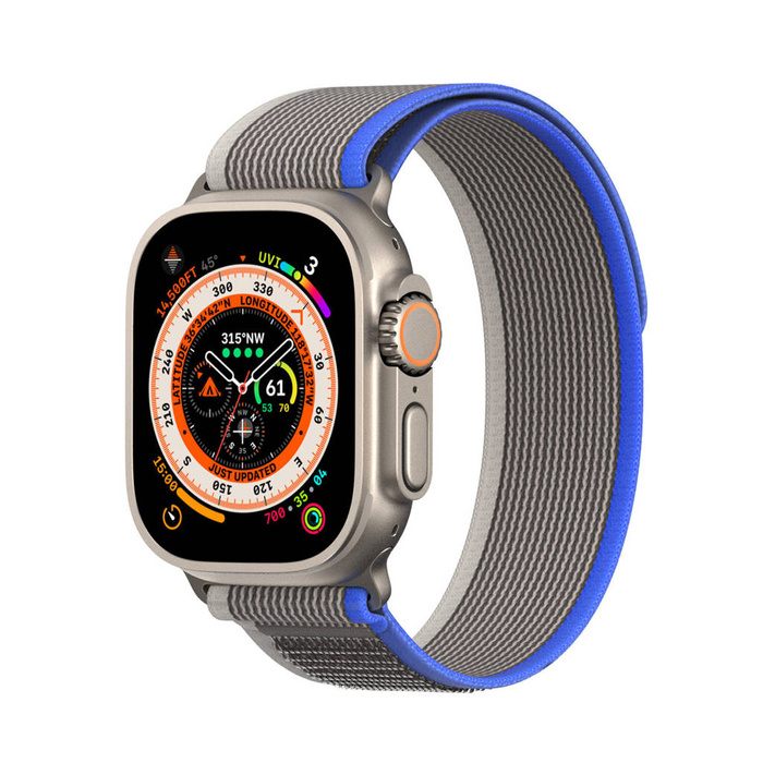 Velcro Sports Strap for Apple Watch 8 / 7 / 6 / SE / 5 / 4 / 3 / 2 / 1 (38, 40, 41 mm) Dux Ducis Strap YJ Version - Blue Gray