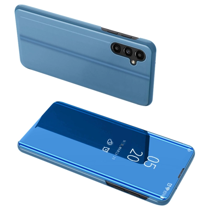 Funda Clear View Case para Samsung Galaxy A14 flip cover azul