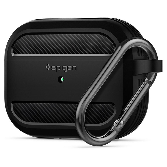 Cover SPIGEN Airpods Pro Rugged Armor Custodia nera opaca