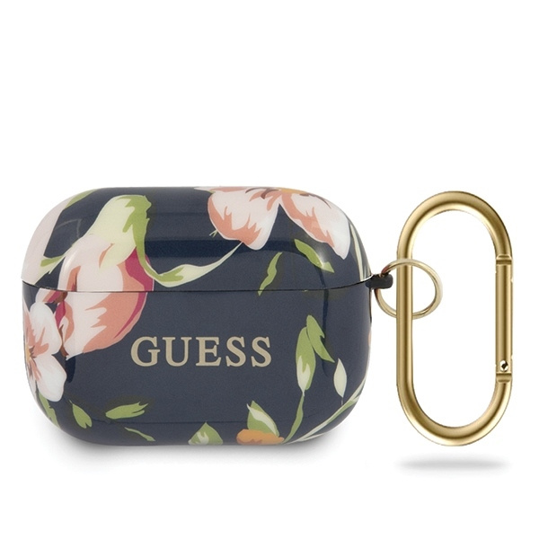 Pouzdro GUESS Apple Kryt AirPods Pro Flower Collection Blue Case