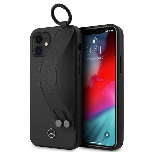 Coque Mercedes Apple iPhone 12 Mini Strap Line Étui noir