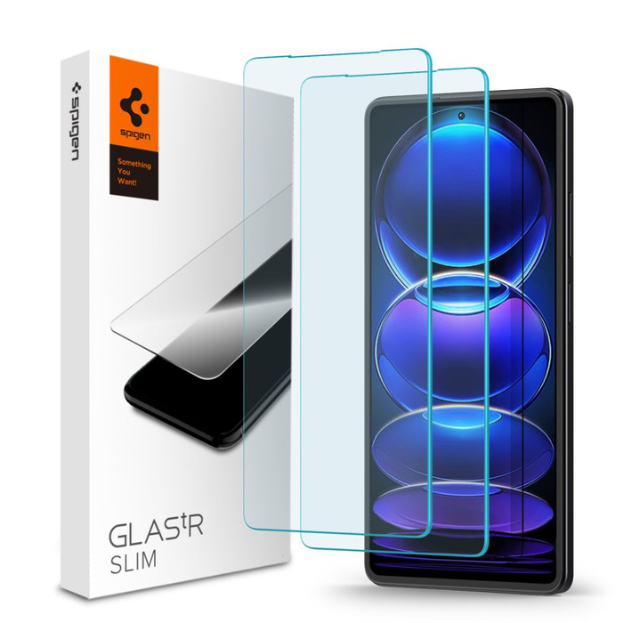 Tempered Glass Spigen Glas.tr Slim 2er-Pack Xiaomi Redmi Note 12 Pro 5G / 12 Pro+ Plus 5G / Poco X5 Pro 5G Klar