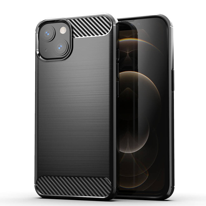 Cover flessibile Carbon Case per iPhone 13 mini nera