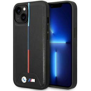 Cover Bmw Bmhcp15s22pvtk IPhone 15 / 14 / 13 6,1" nero/nero Hardcase M Quilted Tricolor Case