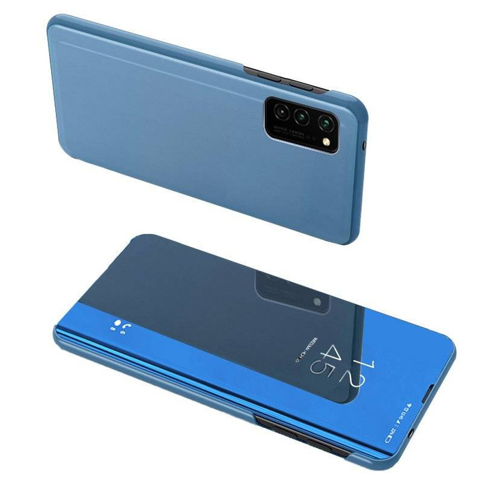 Clear View Case étui coque avec couvercle rabattable Samsung Galaxy A72 4G bleu