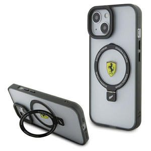Hülle Ferrari FEHMP15SUSCAH iPhone 15 6.1" transparent hartcase Ring Stand 2023 Collection MagSafe Case