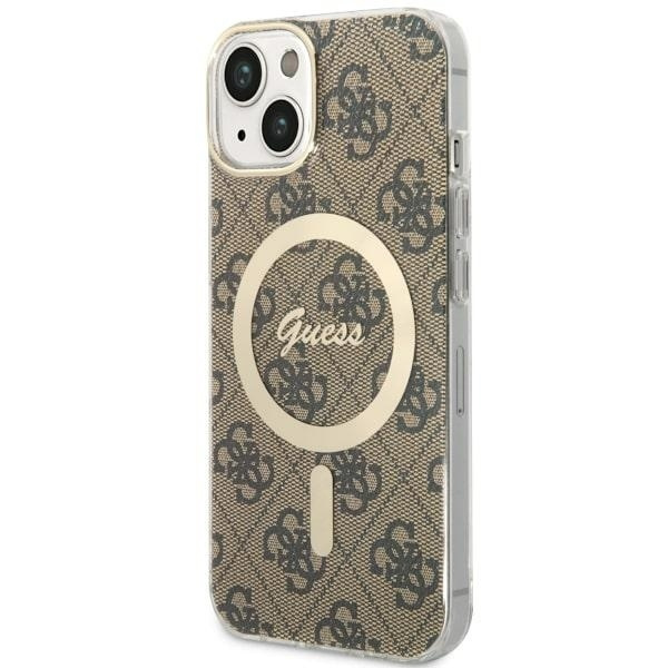 Case Guess GUHMP14MH4STW iPhone 14 Plus 6.7" brown/brown hardcase 4G MagSafe Case