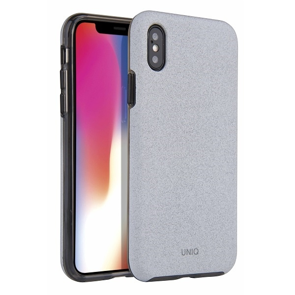 Uniq pouzdro Lithos iPhone Xs Max světle šedá / světle šedá