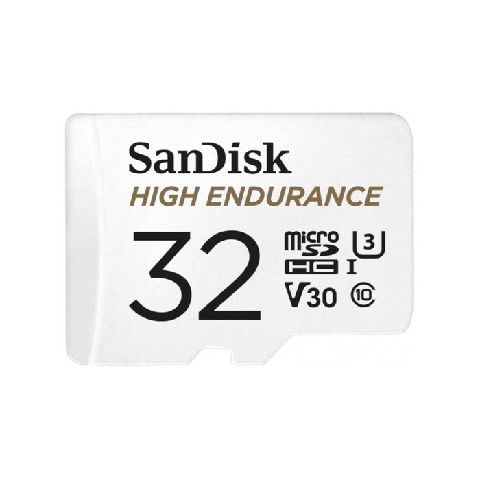 SanDisk 32GB microSDHC High Endurance V30 memory card + adapter