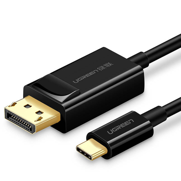 Ugreen jednosměrný kabel adaptéru USB typu C na port Display Port 4K 1,5 m černý (MM139)