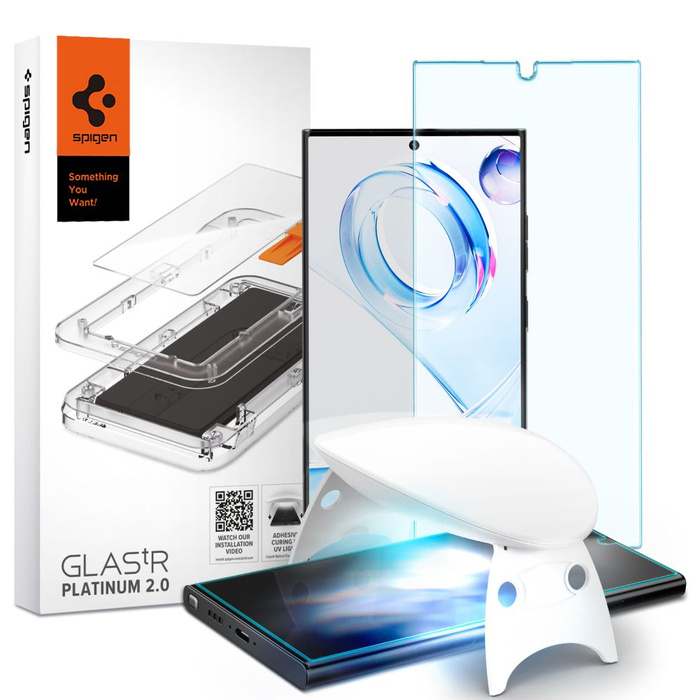 Tempered Glass Spigen Glas.tr Platinum Galaxy S23 Ultra Clear