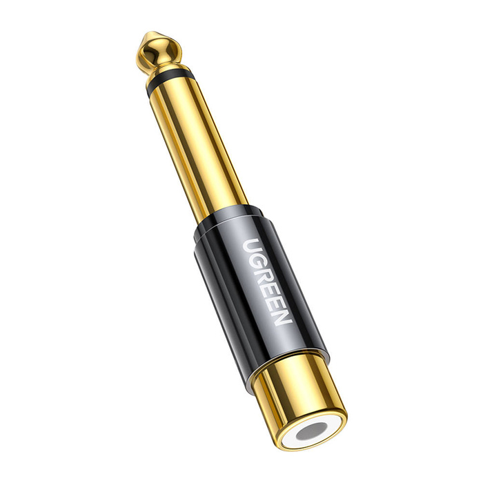 Ugreen adapter from 6.35 mm jack (male) to RCA (female) gold (AV169)