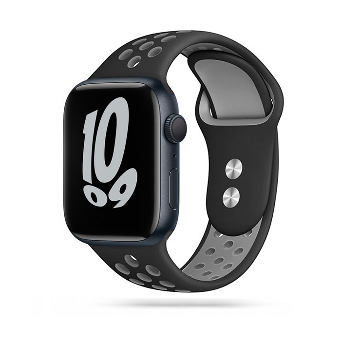 óraszíj TECH-PROTECT Softband Apple Watch 1/2/3/4/5/6 (42/44MM) Fekete/szürke Fekete