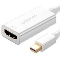 Ugreen adapter cable FHD (1080p) HDMI (female) - Mini DisplayPort (male - Thunderbolt 2.0) white (MD112 10460)
