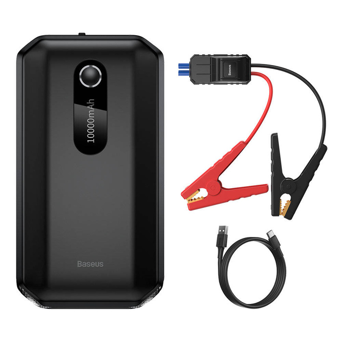 Baseus power bank Power Starter Jump Starter booster 1000mAh 12V (1000A / 500A) + crocodile clips black (CGNL020101)