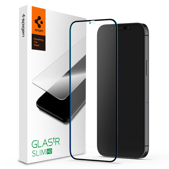 Tempered Glass Spigen Glass Fc iPhone 12 Mini Black