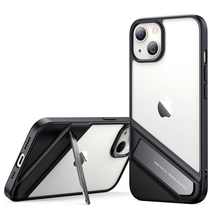 Ugreen Fusion Kickstand Case merev tok zselés kerettel és állvánnyal iPhone 13 fekete (90152)