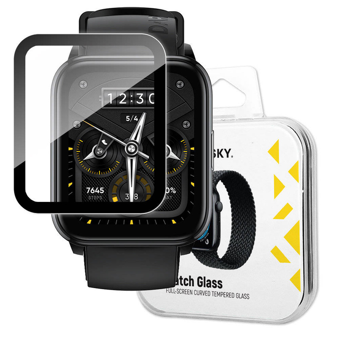 Wozinsky Watch Glass vetro ibrido per Realme Watch 2 Pro nero