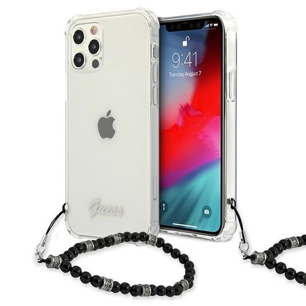 Cover GUESS Apple iPhone 12 Pro Max Black Pearl Clear Hardcase