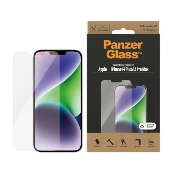 PanzerGlass Classic Fit iPhone 14 Plus / 13 Pro Max 6.7" Screen Protection Antibacterial 2769