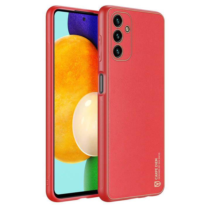 Dux Ducis Yolo elegante cover realizzata in pelle ecologica per Samsung Galaxy A13 5G rosso