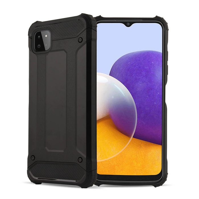 Hybrid Armor robuste TPU/PC Panzer Handyhülle Hard Case für Samsung Galaxy A22 5G schwarz