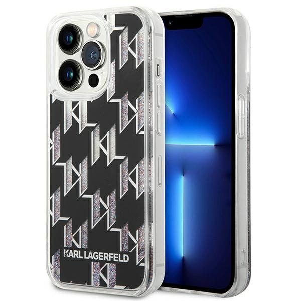 Karl Lagerfeld KLHCP14LLMNMK iPhone 14 Pro 6,1" hartcase schwarz/schwarz Liquid Glitter Monogram