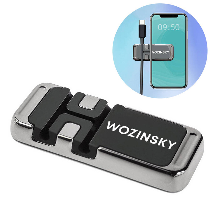 Support de téléphone magnétique Wozinsky avec organiseur de câbles (WMCDO-B1)