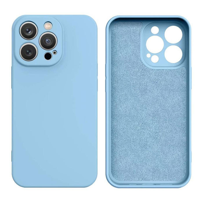 Obal Silikonový case obal iPhone 13 Pro Max silikonový kryt světle modrý Case