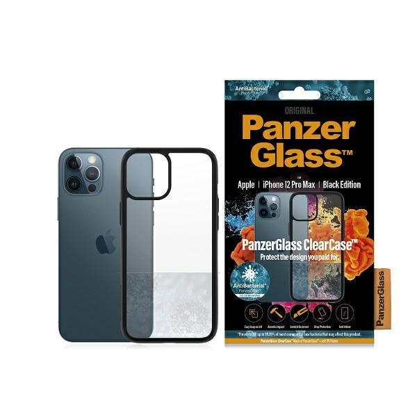 PanzerGlass ClearCase iPhone 12 Pro Max 6.7" Antibacterial black/black