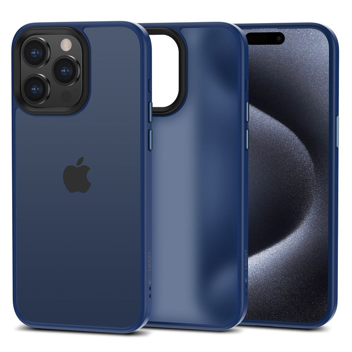 Telefontok Tech-protect Magszőnyeg iPhone 15 Pro MATTE haditengerészet Case