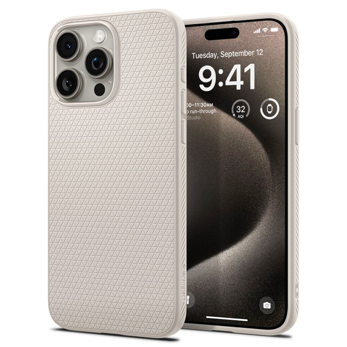 Case Spigen Liquid Air iPhone 15 Pro Max Natural Titanium