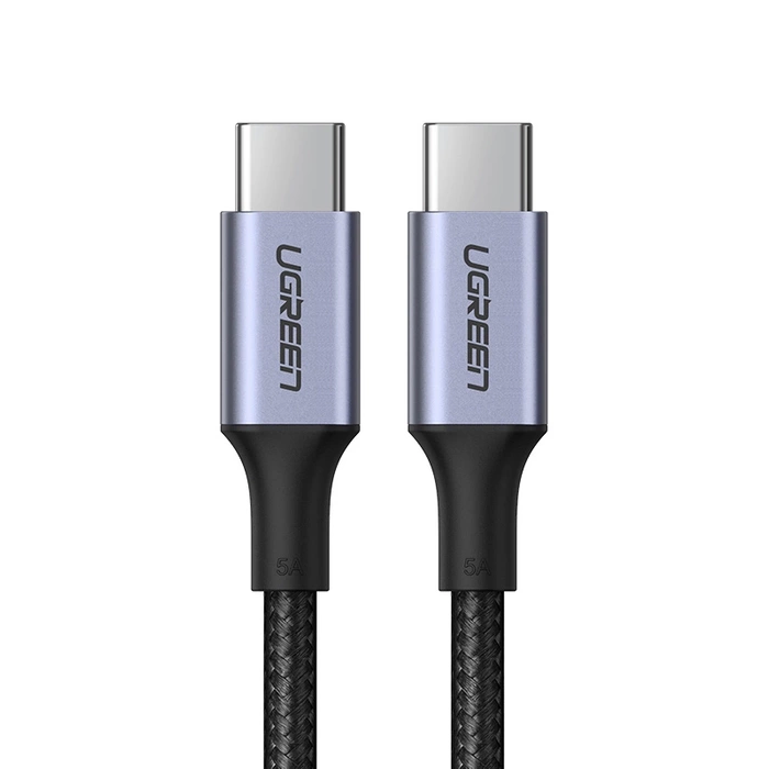 Ugreen US316 USB-C / USB-C kabel 480Mb/s 5A 0,5m - šedý