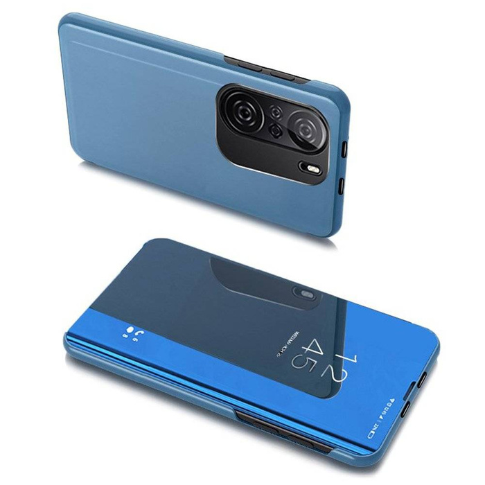 Clear View Case étui coque avec flip cover Xiaomi Redmi K40 Pro+ / K40 Pro / K40 / Poco F3 bleu