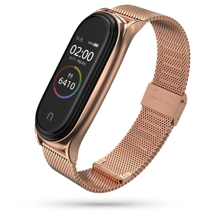 Řemínek TECH-PROTECT Milaneseband Xiaomi Mi Band 5 Rose Gold